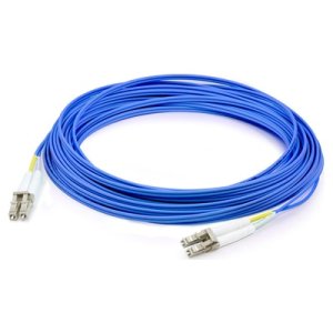 3m LC (Male) to LC (Male) Blue OM4 Duplex Fiber OFNR (Riser-Rated) TAA Compliant Patch Cable