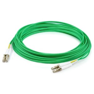 3m LC (Male) to LC (Male) Green OM4 Duplex Fiber OFNR (Riser-Rated) TAA Compliant Fiber Patch Cable