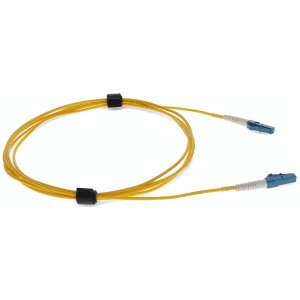 4ft LC (Male) to LC (Male) Yellow OS2 Simplex Fiber OFNR (Riser-Rated) Patch Cable with 2mm Per Strand OD