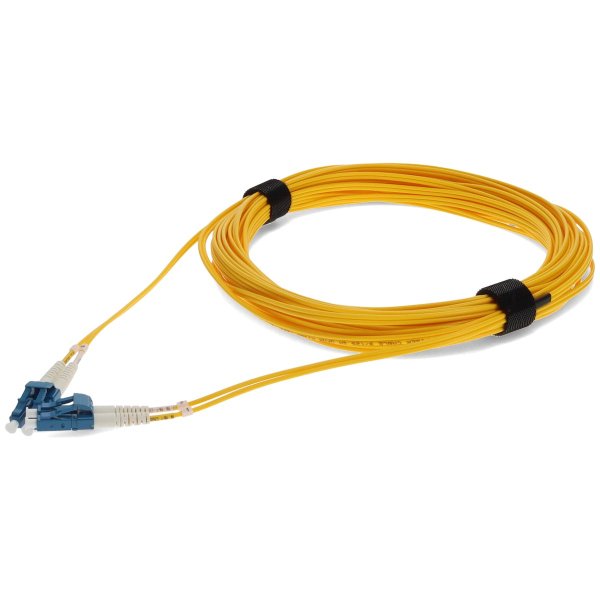 15m LC (Male) to LC (Male) Yellow OS2 Duplex Fiber OFNR