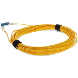 15m LC (Male) to LC (Male) Yellow OS2 Duplex Fiber OFNR