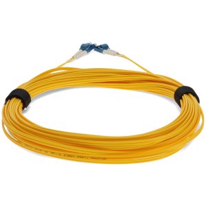 15m LC (Male) to LC (Male) Yellow OS2 Duplex Fiber OFNR