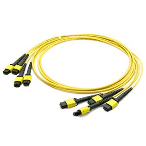 AddOn Networks ADD-MPO-4LC12-5M9SMF InfiniBand/fibre optic cable 5 m 4x LC Yellow