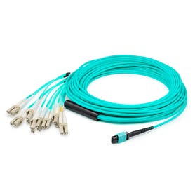 AddOn Networks ADD-MPO-4LC30M5OM4LZ InfiniBand/fibre optic cable 30 m 8x LC Aqua colour