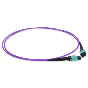 3 m, MPO (Female) to MPO (Female), 12-Strand, Violet, OM4, Crossover, Fiber OFNR (Riser-Rated), Patch Cable