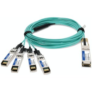 Arista Networks AOC-Q-4S-100G-7M to Cisco SFP-25G-AOC7M Compatible TAA Compliant 100GBase-AOC QSFP28 to 4xSFP28 Active Optical Cable (MMF, 850nm, 7m)