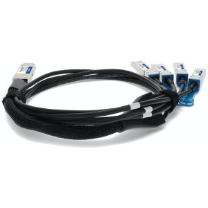 Arista Networks CAB-Q-4S-100G-3M to Mellanox MCP2M00-A003 Compatible TAA Compliant 100GBase-CU QSFP28 to 4xSFP28 Direct Attach Cable (Passive Twinax, 3m)