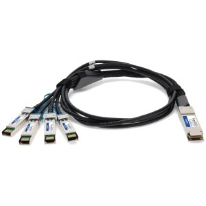 Arista Networks CAB-Q-4S-100G-3M to Mellanox MCP2M00-A003 Compatible TAA Compliant 100GBase-CU QSFP28 to 4xSFP28 Direct Attach Cable (Passive Twinax, 3m)