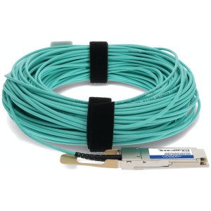 20 m, QSFP28 - QSFP28, AOC, 850 nm, Active, 100GBase, MMF, Aqua