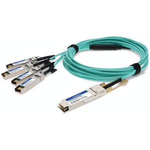 10 m, QSFP28 - 4x SFP28, AOC, Active, 850nm, 100GBase, Aqua