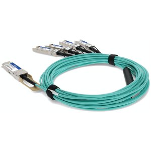 10 m, QSFP28 - 4x SFP28, AOC, Active, 850nm, 100GBase, Aqua