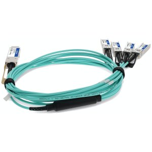 1 m, QSFP28 - 4x SFP28, AOC, Active, 850nm, 100GBase, Aqua