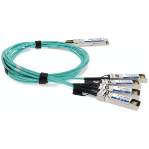 2 m, QSFP28 - 4x SFP28, AOC, Active, 850nm, 100GBase, Aqua