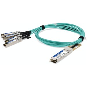 4 m, QSFP28 - 4x SFP28, AOC, Active, 850nm, 100GBase, Aqua