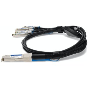 5 m, QSFP28 - 4x SFP28, CU, Passive, 100GBase, Black