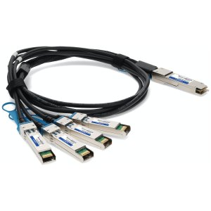 5 m, QSFP28 - 4x SFP28, CU, Passive, 100GBase, Black