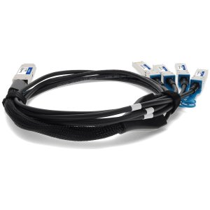 Cisco and Juniper Networks to Intel XXVDACBL3M Compatible TAA Compliant 100GBase-CU QSFP28 to 4xSFP28 Direct Attach Cable (Passive Twinax, 3m)