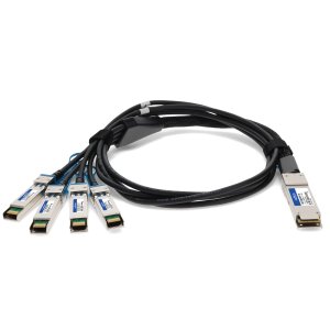 Multiple OEM to HP® 844477-B21 Compatible TAA Compliant 100GBase-CU QSFP28 to 4xSFP28 Direct Attach Cable (Passive Twinax, 3m)