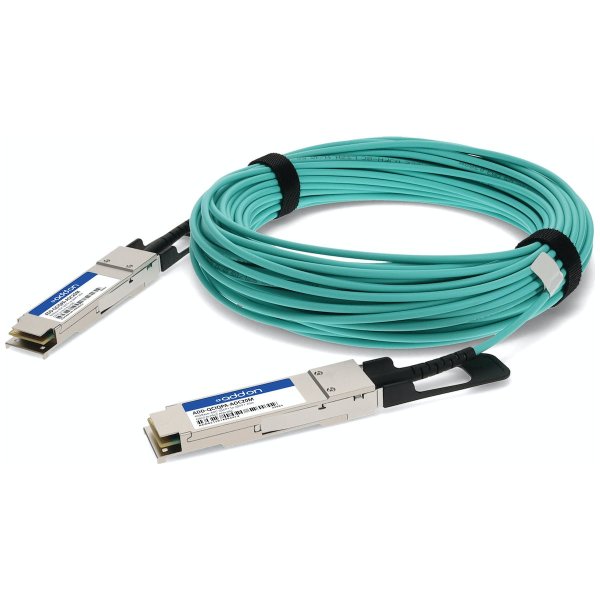 Cisco QSFP-H40G-AOC20M to Palo Alto Networks PAN-QSFP-AOC-20M Compatible TAA Compliant 40GBase-AOC QSFP+ to QSFP+ Direct Attach Cable (850nm, MMF, 20m)