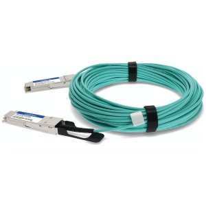 Cisco QSFP-H40G-AOC20M to Palo Alto Networks PAN-QSFP-AOC-20M Compatible TAA Compliant 40GBase-AOC QSFP+ to QSFP+ Direct Attach Cable (850nm, MMF, 20m)