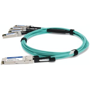 Cisco QSFP-4X10G-AOC7M to HP 487658-B21-AOC Compatible TAA Compliant 40GBase-AOC QSFP+ to 4xSFP+ Direct Attach Cable (850nm, MMF, 7m)