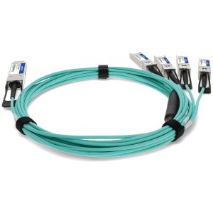 40GBase-AOC QSFP+ to 4xSFP+ Direct Attach Cable (850nm, MMF, 4m)