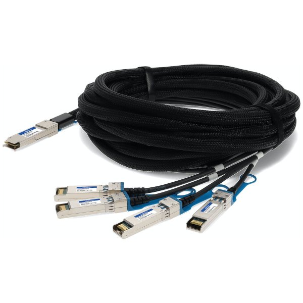 AddOn Networks ADD-QJUSDE-ADAC7M InfiniBand/fibre optic cable 7 m QSFP+ 4xSFP+ Black