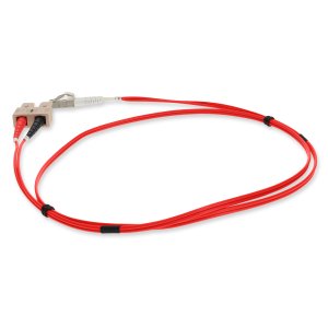 10m SC (male) to LC (male) Red OM4 Duplex Fiber Plenum-Rated TAA Compliant Patch Cable