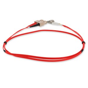 10m SC (male) to LC (male) Red OM4 Duplex Fiber Plenum-Rated TAA Compliant Patch Cable