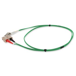 2m LC (Male) to SC (Male) Straight Green OM4 Duplex Plenum Fiber Patch Cable