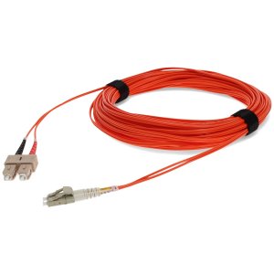 35m LC (Male) to SC (Male) Orange OM1 Duplex Fiber OFNR (Riser-Rated) Patch Cable with 2mm Per Strand OD