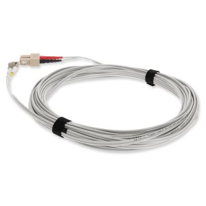 5m LC (Male) to SC (Male) Gray OM4 Duplex Fiber OFNR (Riser-Rated) Patch Cable