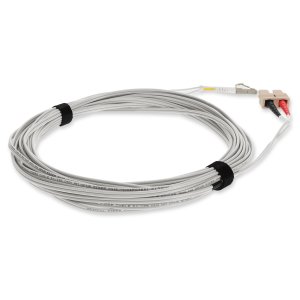 5m LC (Male) to SC (Male) Gray OM4 Duplex Fiber OFNR (Riser-Rated) Patch Cable