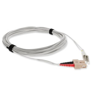 5m LC (Male) to SC (Male) Gray OM4 Duplex Fiber OFNR (Riser-Rated) Patch Cable