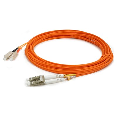 5m LC (Male) to SC (Male) Orange OM1 Duplex Fiber OFNR (Riser-Rated) Patch Cable