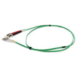 1m ST (Male) to LC (Male) Green OM1 Duplex Fiber OFNR (Riser-Rated) Patch Cable