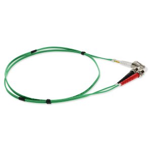 1m ST (Male) to LC (Male) Green OM1 Duplex Fiber OFNR (Riser-Rated) Patch Cable