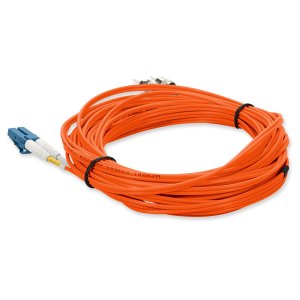 2m ST (Male) to ST (Male) Orange OS2 Duplex Fiber OFNR (Riser-Rated) Patch Cable