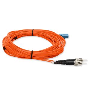 2m ST (Male) to ST (Male) Orange OS2 Duplex Fiber OFNR (Riser-Rated) Patch Cable