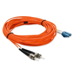 2m ST (Male) to ST (Male) Orange OS2 Duplex Fiber OFNR (Riser-Rated) Patch Cable