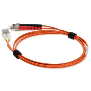 3m LC (Male) to ST (Male) Orange OM1 Duplex Fiber OFNP (Plenum-Rated) TAA Compliant Patch Cable