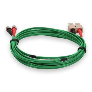 2m ST (Male) to SC (Male) Green OM1 Duplex Fiber OFNR (Riser-Rated) Patch Cable