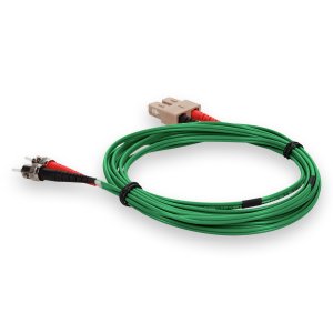 3m ST (Male) to SC (Male) Green OM1 Duplex Fiber OFNR (Riser-Rated) Patch Cable