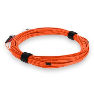 1m ST (Male) to ST (Male) Orange OM4 Duplex Fiber OFNR (Riser-Rated) Patch Cable