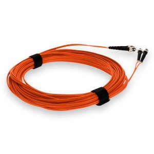 1m ST (Male) to ST (Male) Orange OS2 Duplex Fiber OFNR (Riser-Rated) Patch Cable