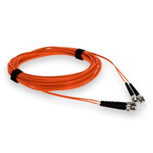 1m ST (Male) to ST (Male) Orange OS2 Duplex Fiber OFNR (Riser-Rated) Patch Cable