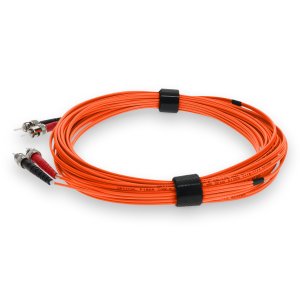 2m ST (Male) to ST (Male) Orange OM4 Duplex Fiber OFNR (Riser-Rated) Patch Cable