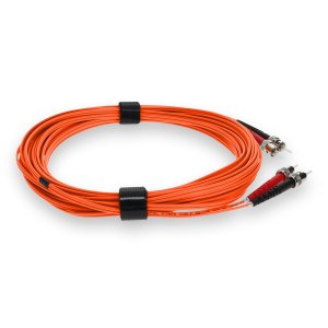 2m ST (Male) to ST (Male) Orange OM4 Duplex Fiber OFNR (Riser-Rated) Patch Cable