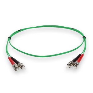 3m ST (Male) to ST (Male) Green OM1 Duplex Fiber OFNR (Riser-Rated) Patch Cable