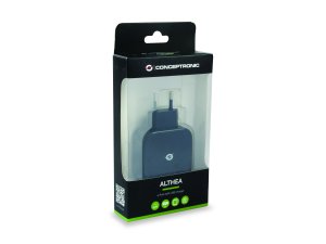 Conceptronic ALTHEA04B mobile device charger Universal Black AC Indoor